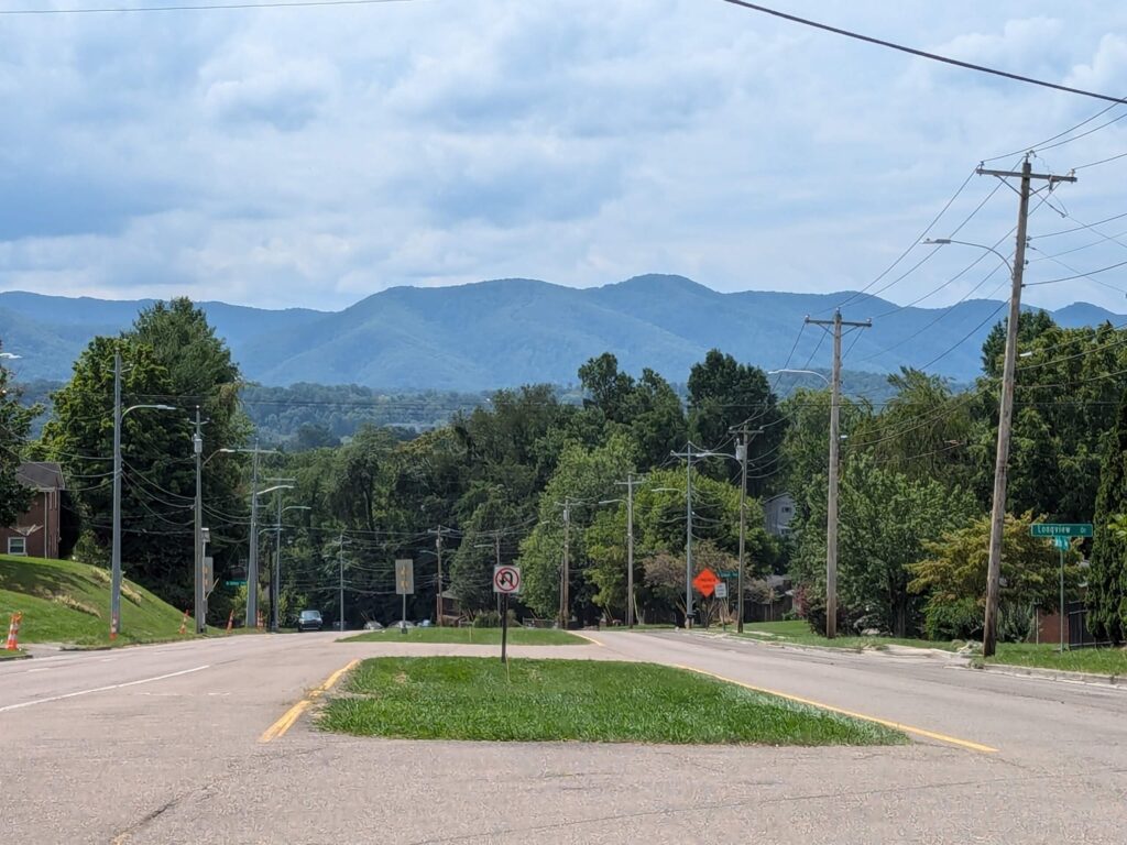 View of mountains from Johnson City, TN