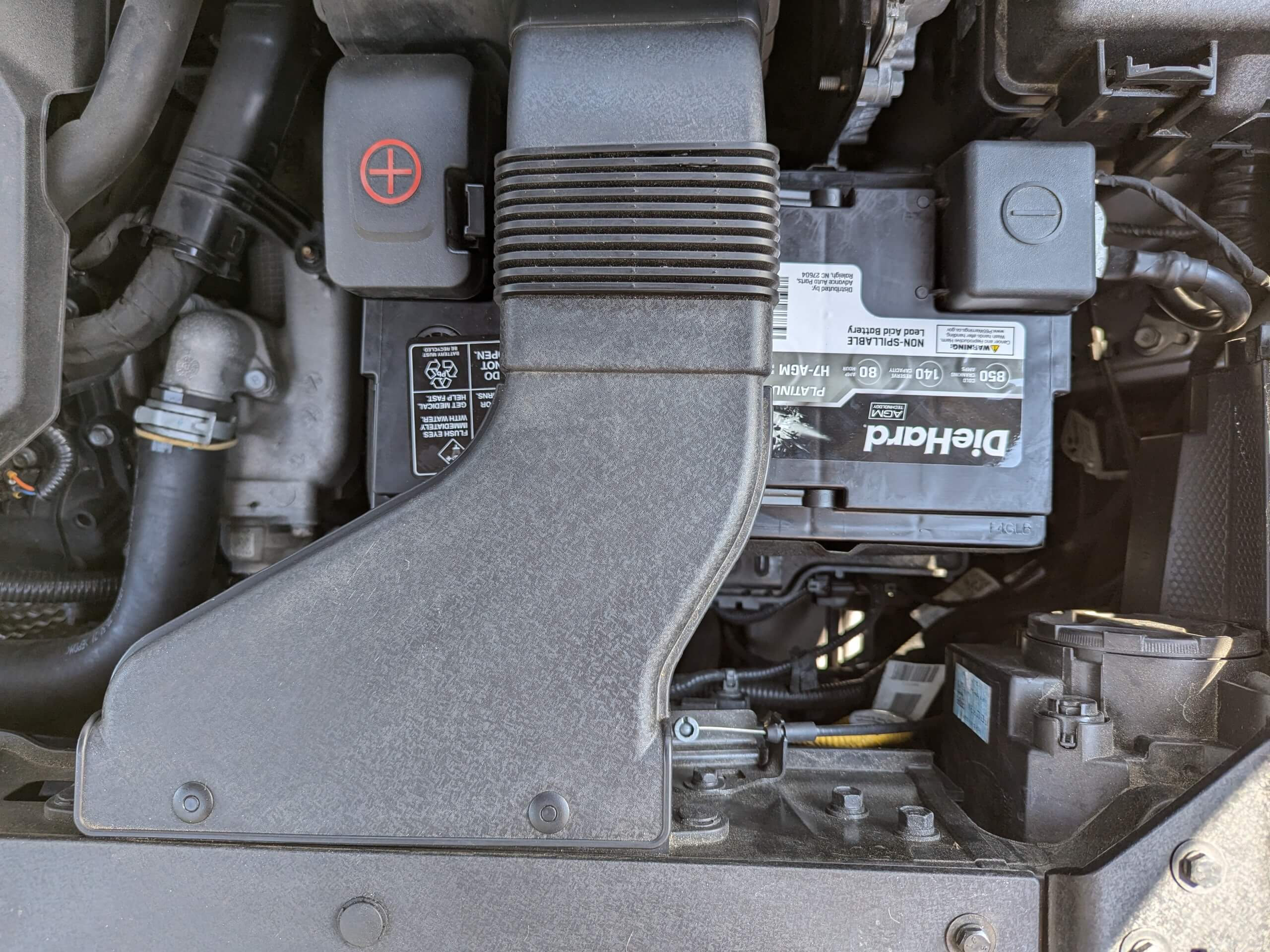 New AGM Auto Battery Installed