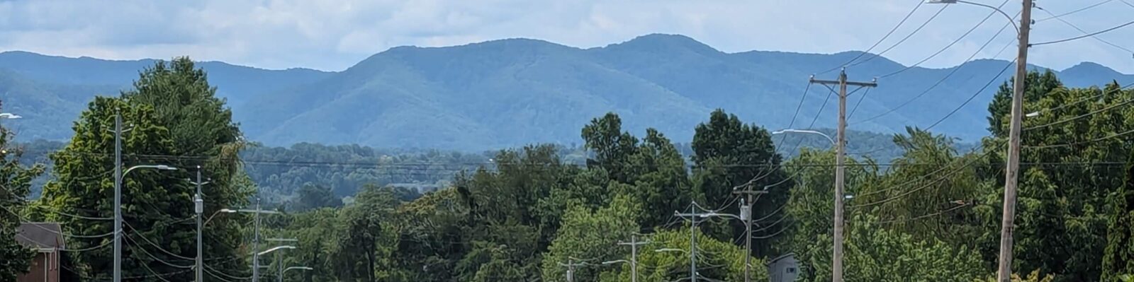 View of mountains from Johnson City, TN